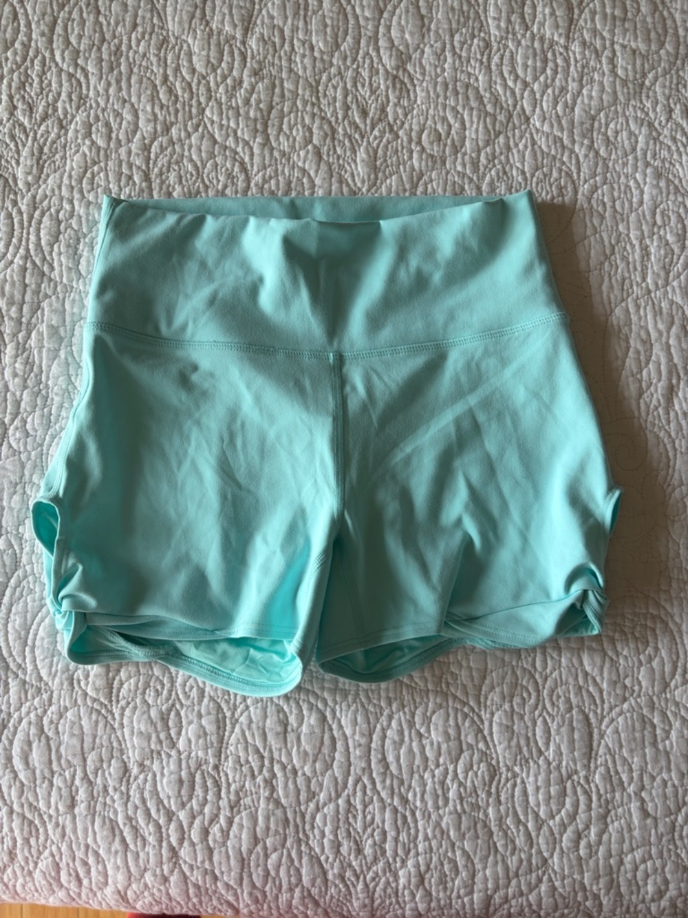 Fabletics Pale Aqua Oasis High-Waist Twist Short 3”